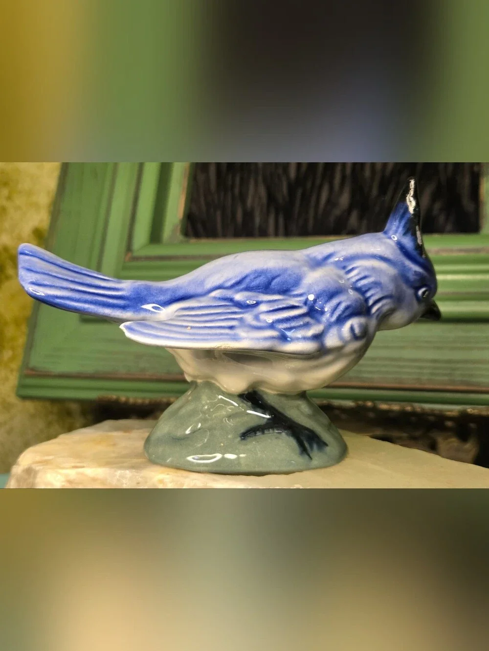 K Stangl Pottery Tufted Titmouse (Model #3592) Factory Second Vintage Sculpture